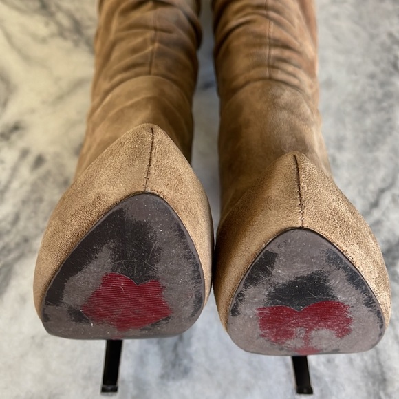 Luichiny ruched suede knee platform boots US 7 - Picture 8 of 12